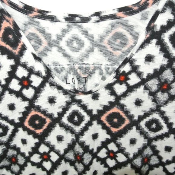 Loft‎ Vintage Soft Geometric Print T Shirt S - Picture 6 of 9